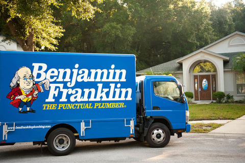 Benjamin Franklin plumbing truck